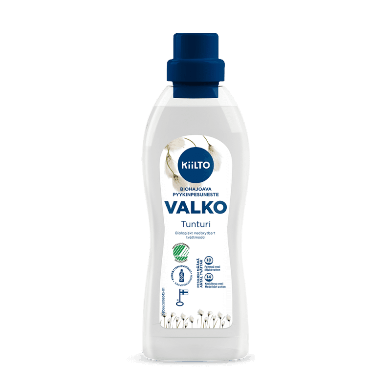 Kiilto Valko biohajoava pyykinpesuneste Tunturi
